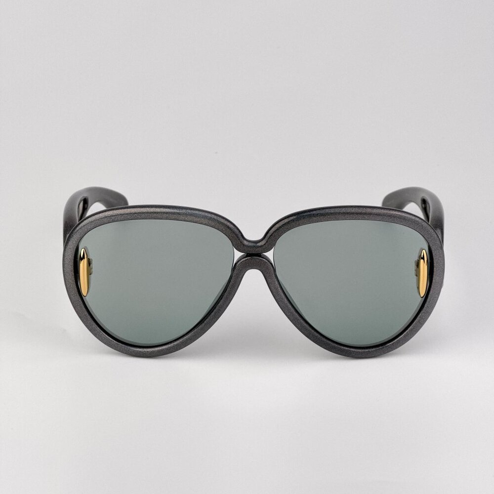 Loewe x Paula’s Ibiza Sunglasses – Metallic Grey Pilot Blue Mirror LW40132I 05X - Picture 6 of 10